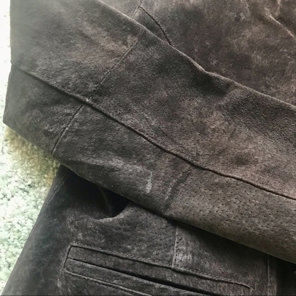 COOLWEAR Leather Jacket, Brown Leather Jacket, Bomber Jacket, Zip Up, Large - Picture 8 of 16